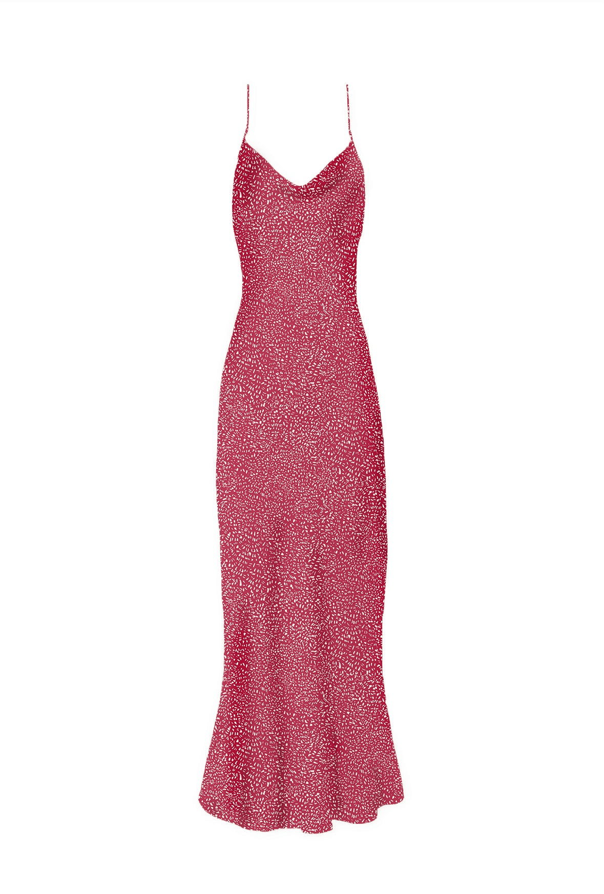 90s Icon V Slip Dress - Confetti Red