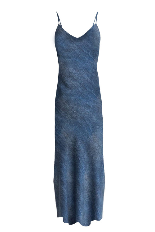 90s Icon V Slip Dress - Dark Denim